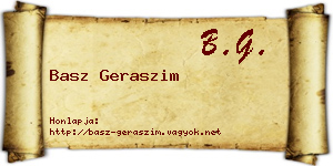 Basz Geraszim névjegykártya